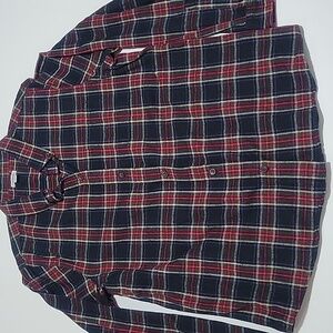 L.L. Bean Red and Black Plaid Women's Top